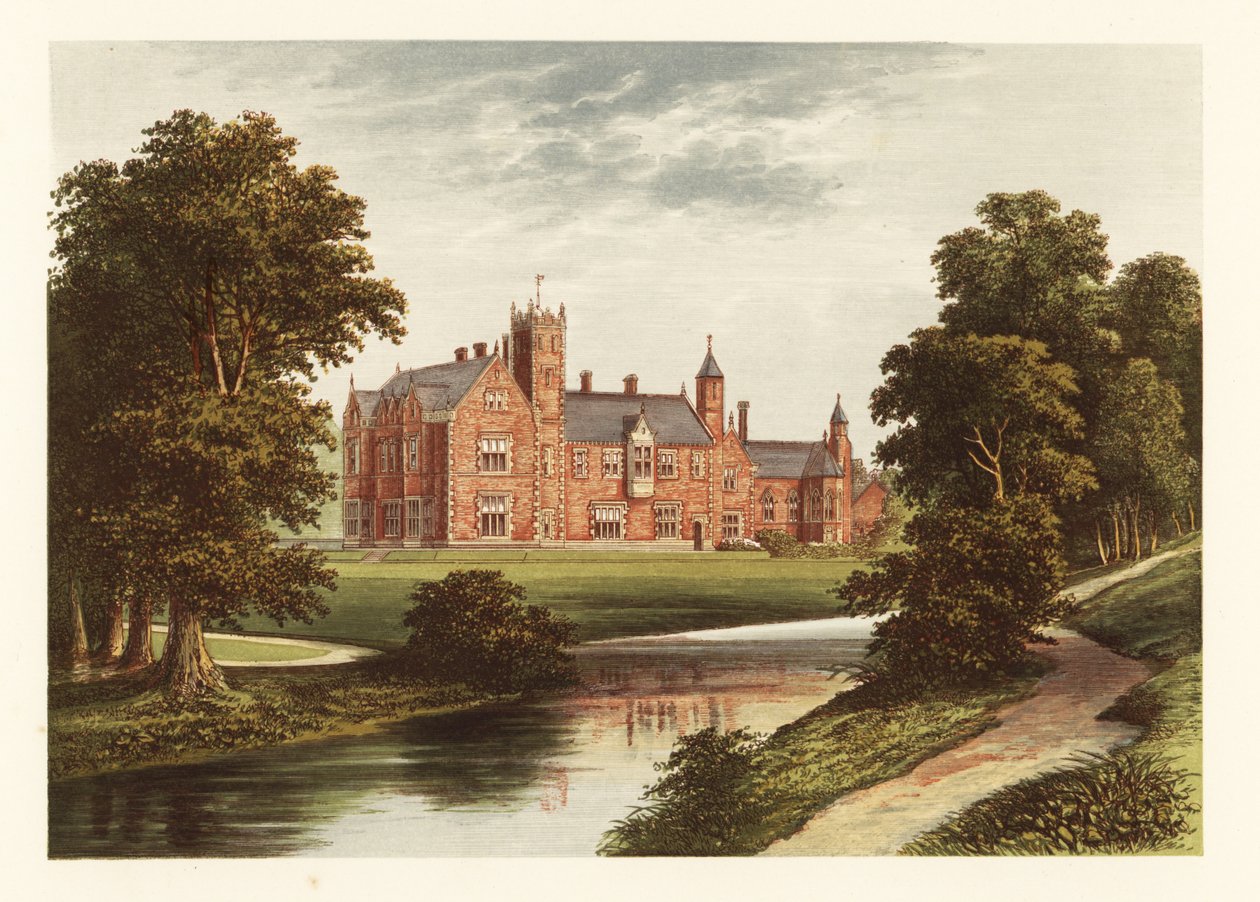 Thicket Priory, Yorkshire, England, 1880 (engraving) by Alexander Francis (after) Lydon