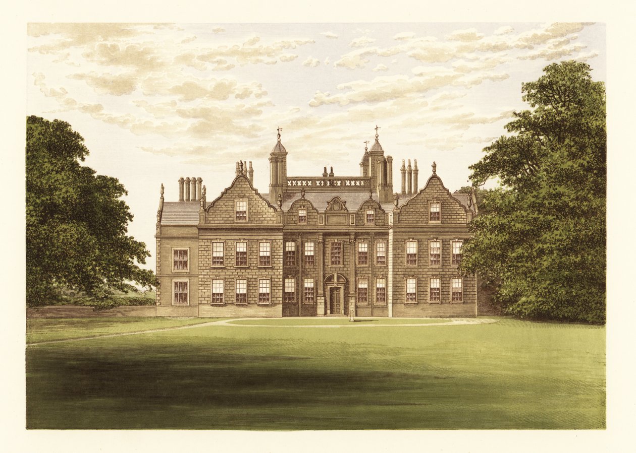 Willesley Hall, Leicestershire, England (engraving) by Alexander Francis (after) Lydon