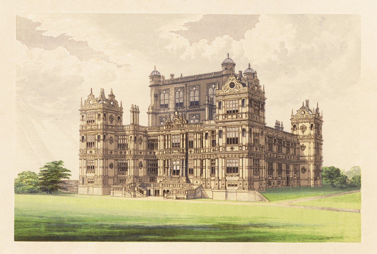 Wollaton Hall, Nottingham, England (engraving) by Alexander Francis (after) Lydon