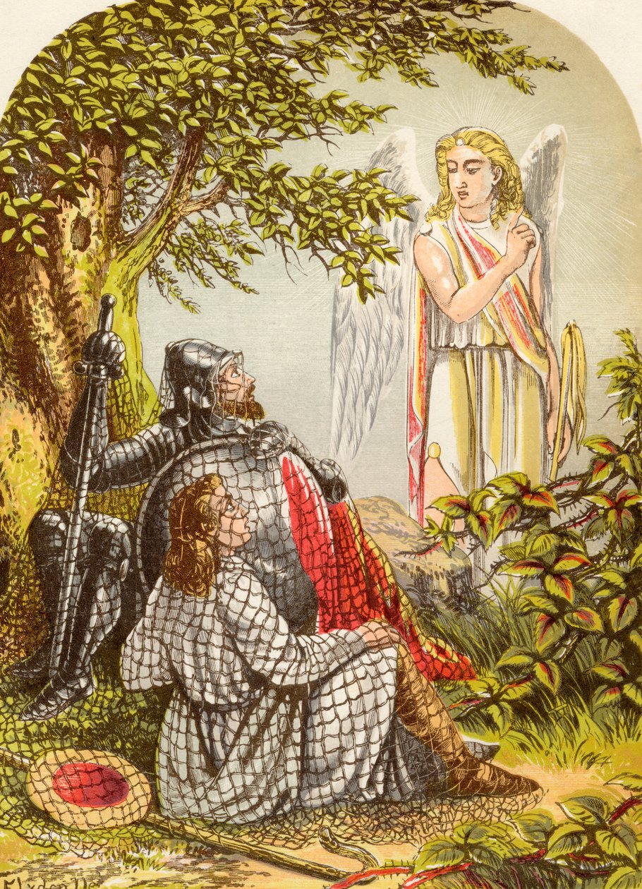 Christian and Hopeful Caught in the Net, from The Pilgrims Progress by John Bunyan, published c.1880 by Alexander Francis Lydon
