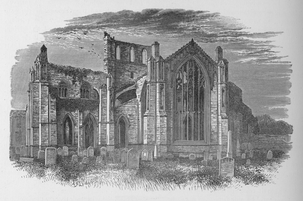 From the East, Melrose Abbey by Alexander Francis Lydon