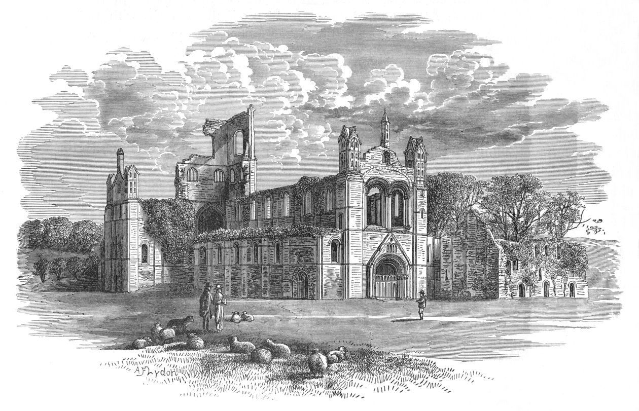 From the North-West, Kirkstall Abbey by Alexander Francis Lydon