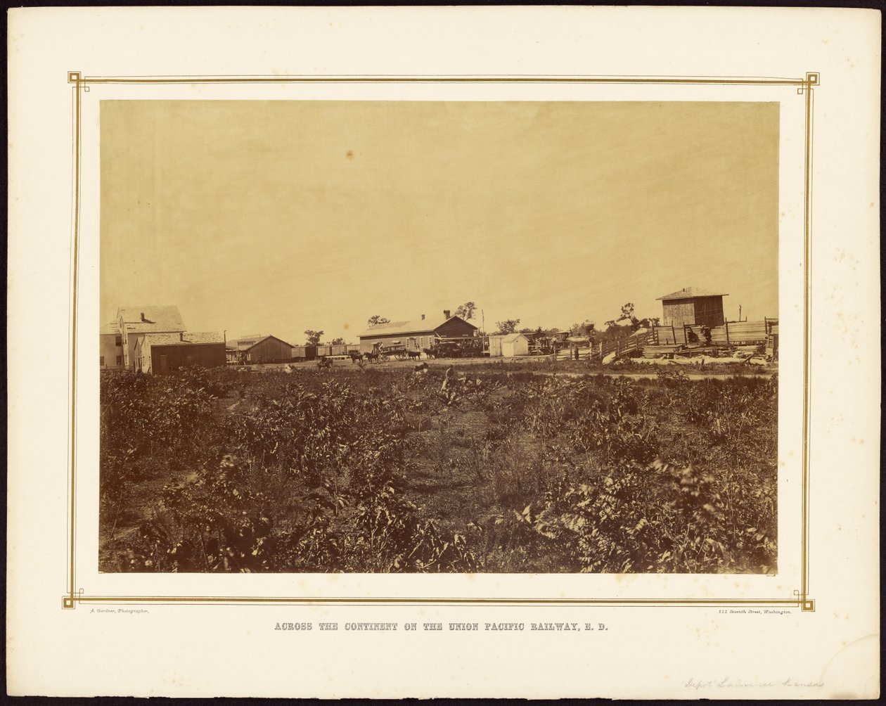 Depot, Lawrence, Kansas by Alexander Gardner