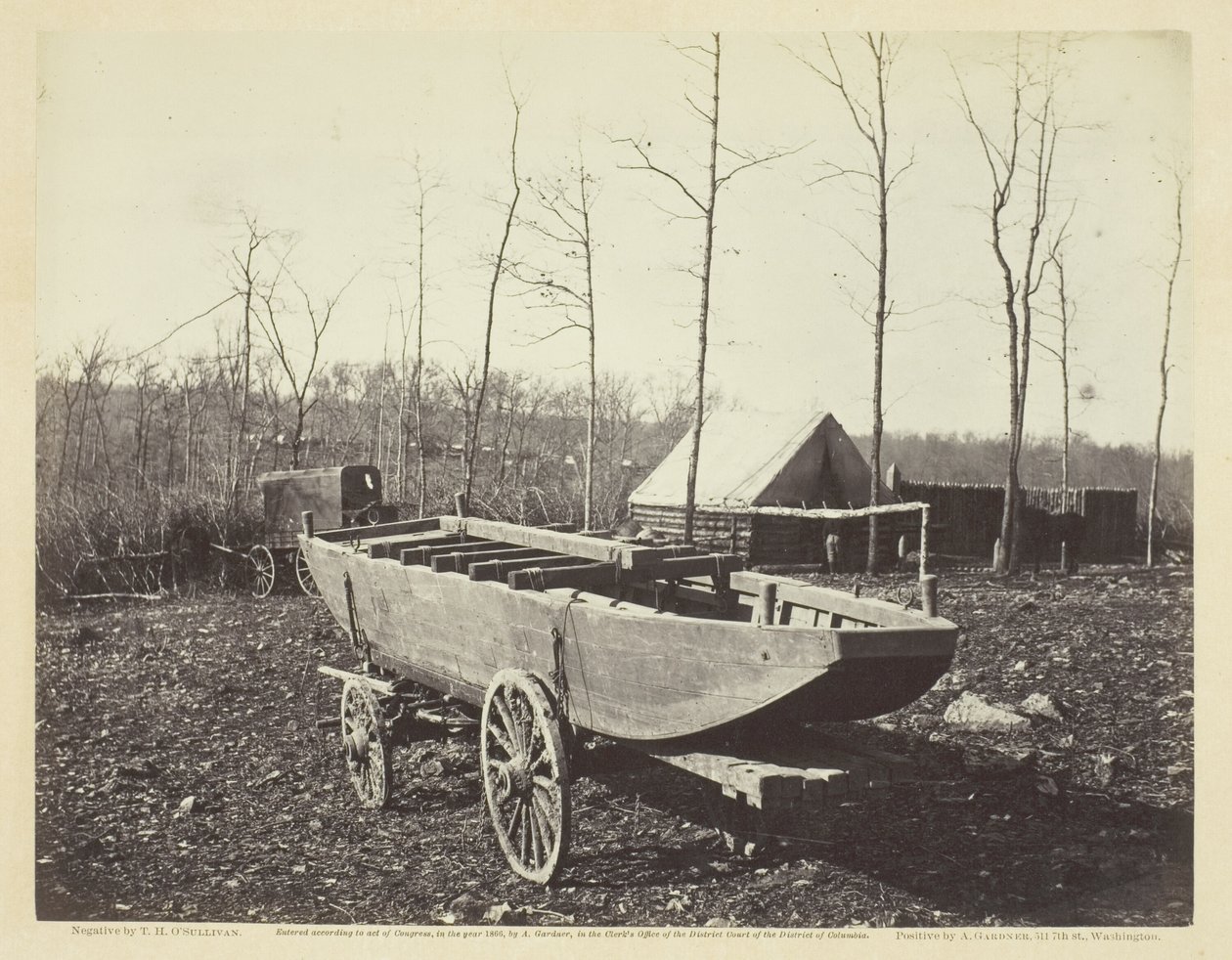 Pontoon Boat, Brandy Station, Virginia by Alexander Gardner