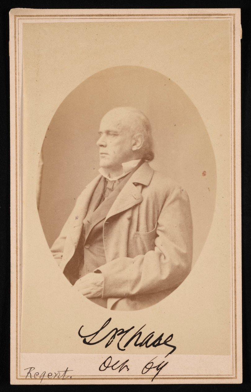 Portrait of Salmon Portland Chase by Alexander Gardner