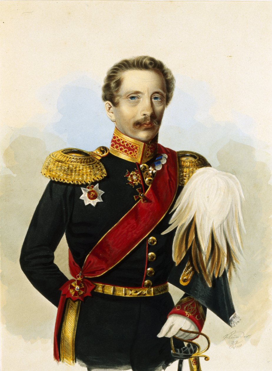 Portrait of the Ataman of the Don Cossack Army, Mikhail Grigorievich Khomutov by Alexander Ivanovich Klünder
