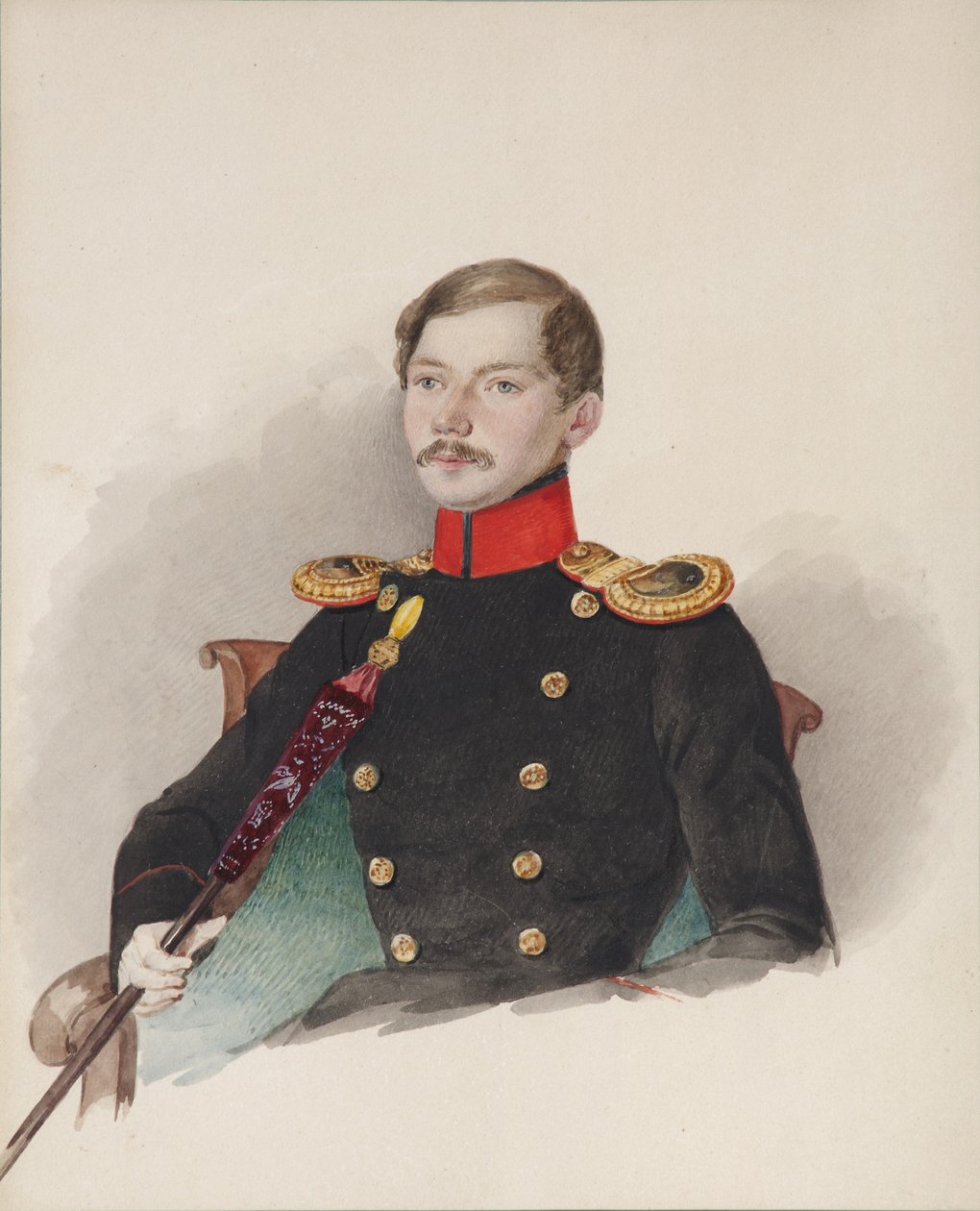 Portrait of Vasily Vasilievich Engelhardt by Alexander Ivanovich Klünder