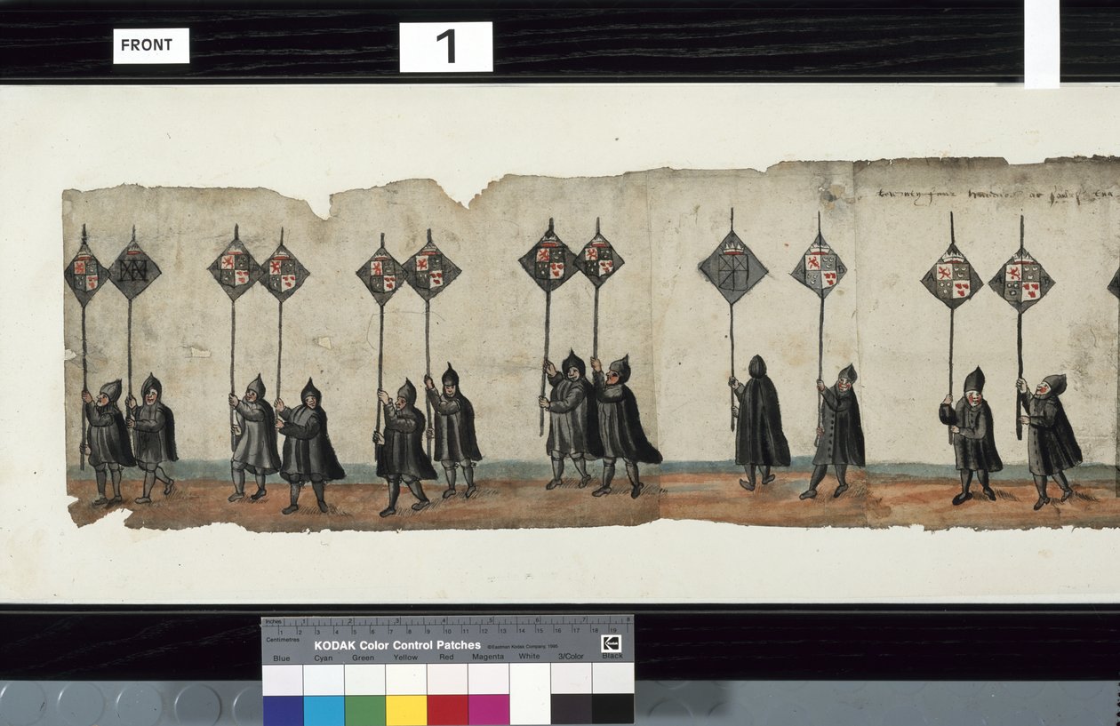 (detail) from The Huntly Funeral Procession, said to have been used for the obsequies of George 1st, Marquess of Huntly by Alexander Kincaid