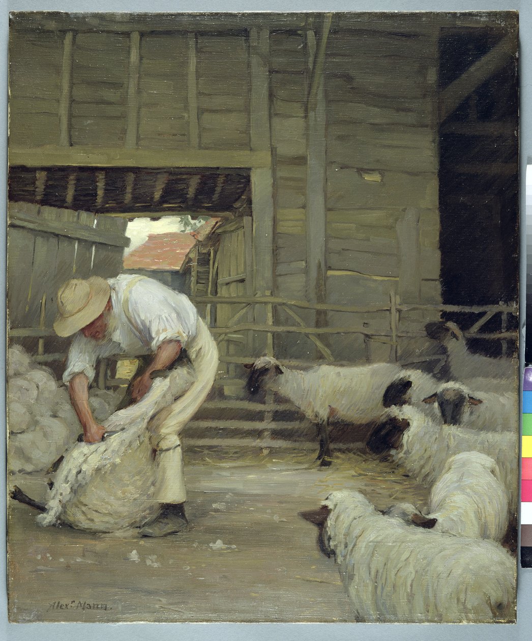 Sheep Shearing by Alexander Mann