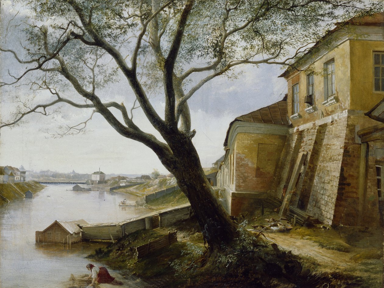 Over the Yauza River in Moscow, 1860 by Alexander Pavlovich Popov