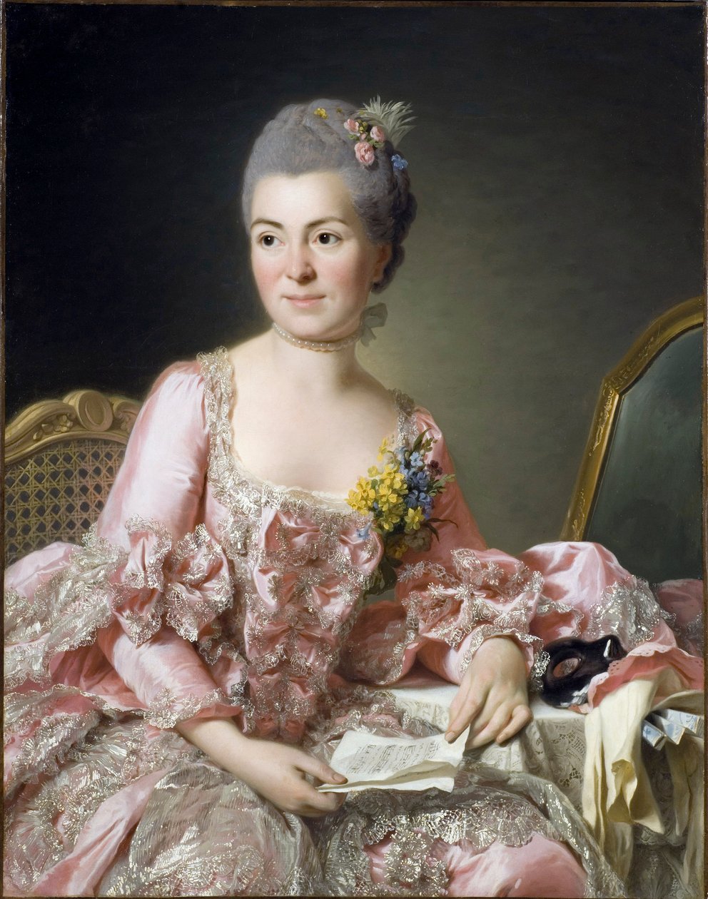 Portrait of Marie Suzanne Giroust, Madame Roslin by Alexander Roslin