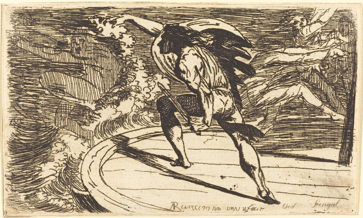 Cormar Attacking the Spirit of the Waters by Alexander Runciman