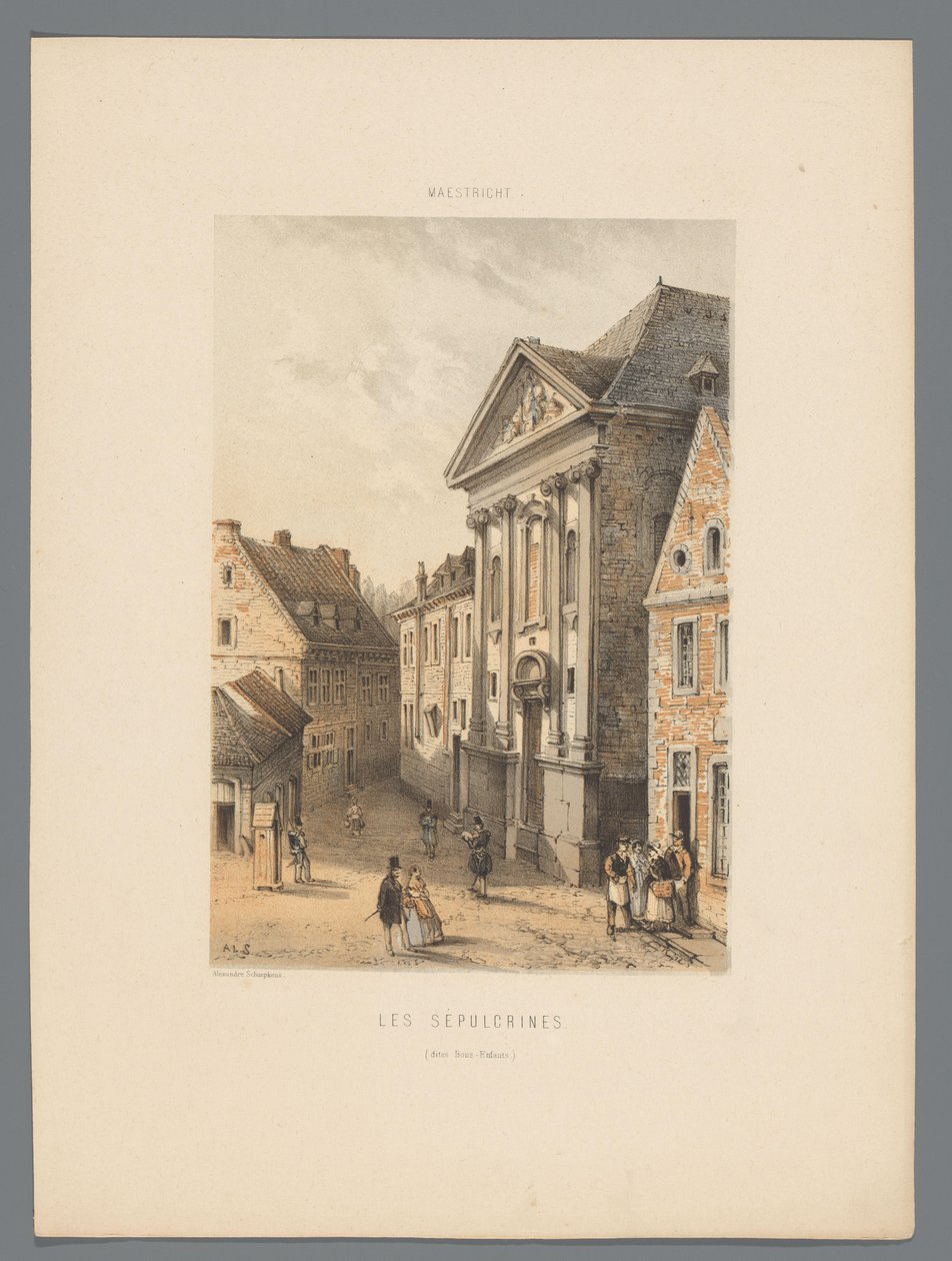 Bonnefanten Monastery in Maastricht, from the series Monuments of Maestricht by Alexander Schaepkens
