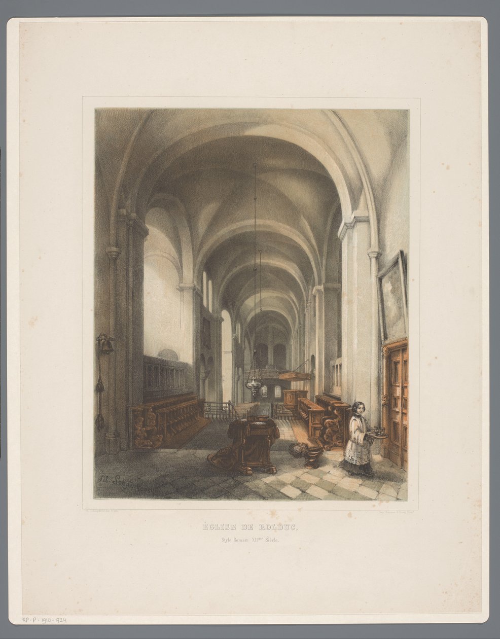 Interior of Rolduc Abbey Church (series title: Rolduc and Its Surroundings) by Alexander Schaepkens
