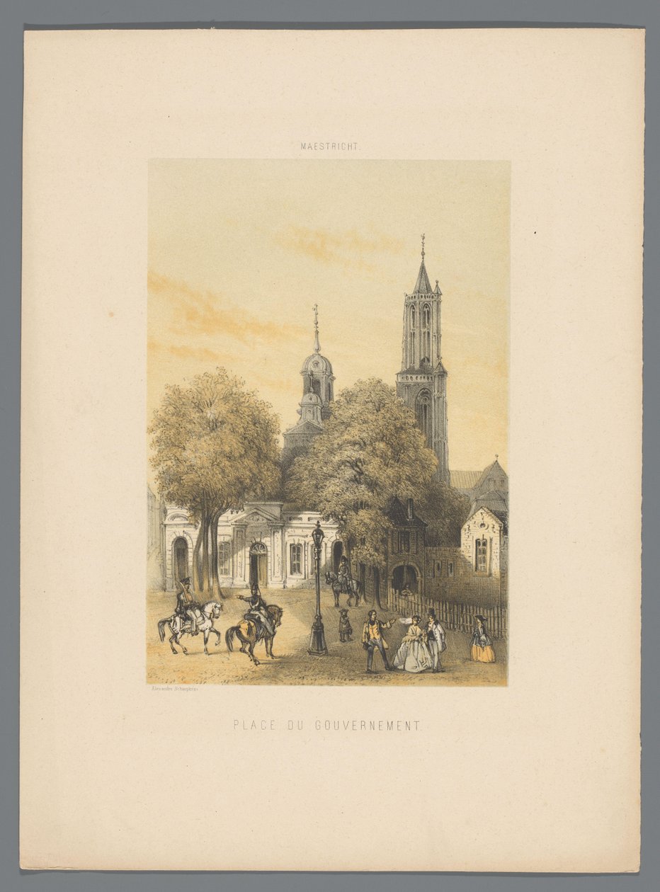 Old Guardhouse with Square in Maastricht by Alexander Schaepkens