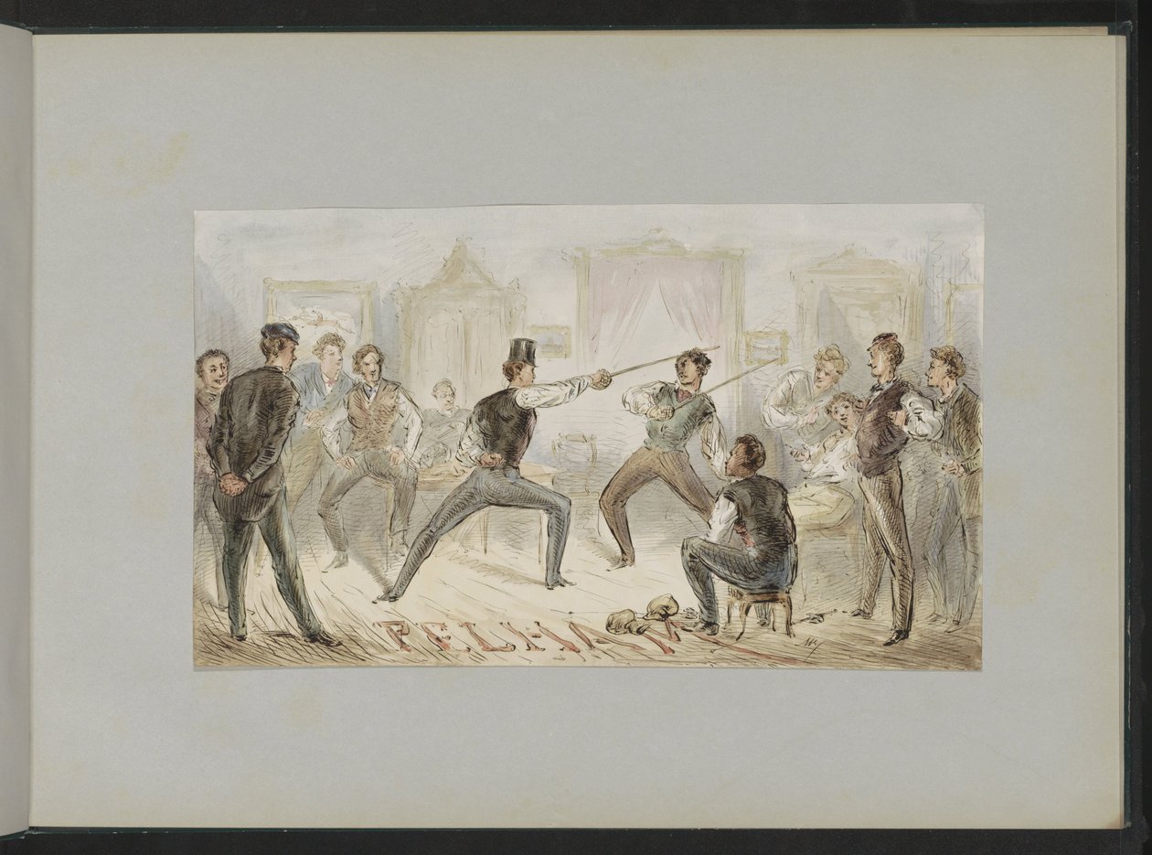 Sword Fight Between Two Men by Alexander Ver Huell