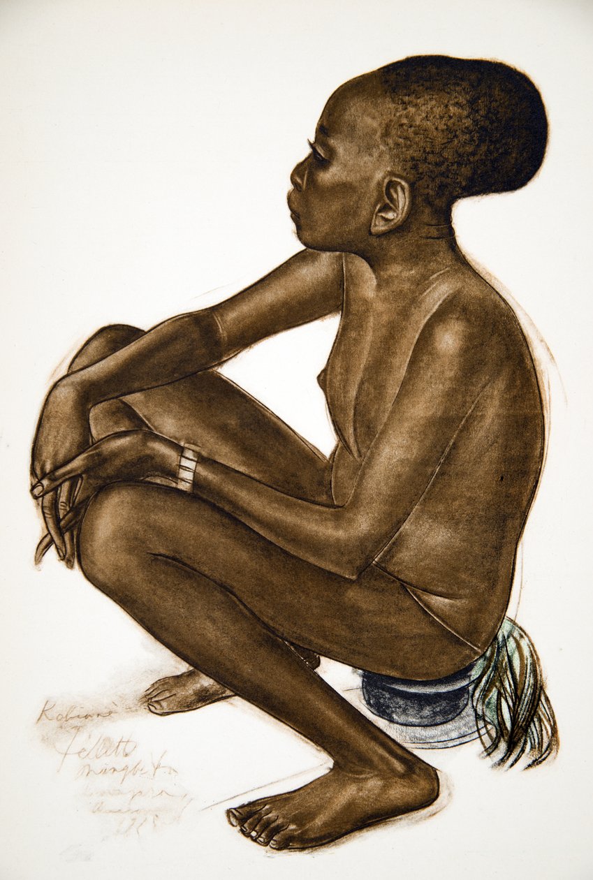 Kotiane, Mangbetou girl (Niangara) (Haut Ouelle), from Dessins et Peintures d