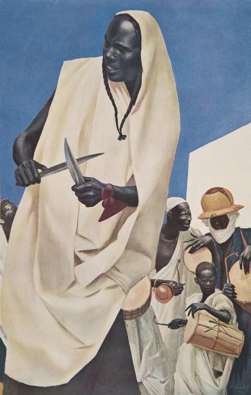 The Dance of Kuli-Kuta (Niamey) Parody of the ancient human sacrifices of Dahomey, from Dessins et Peintures d