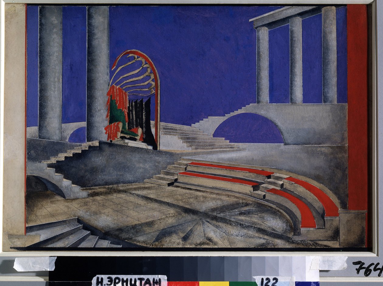 Stage Design Revue for the Edition Decors de Theatre by Alexandra Alexandrowna Exter