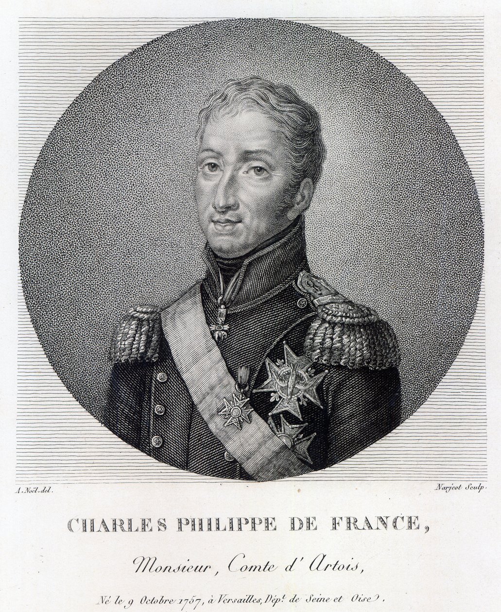 Portrait of Charles of France, Count of Artois, future Charles X King of France and Navarre by Alexandre Jean Noel