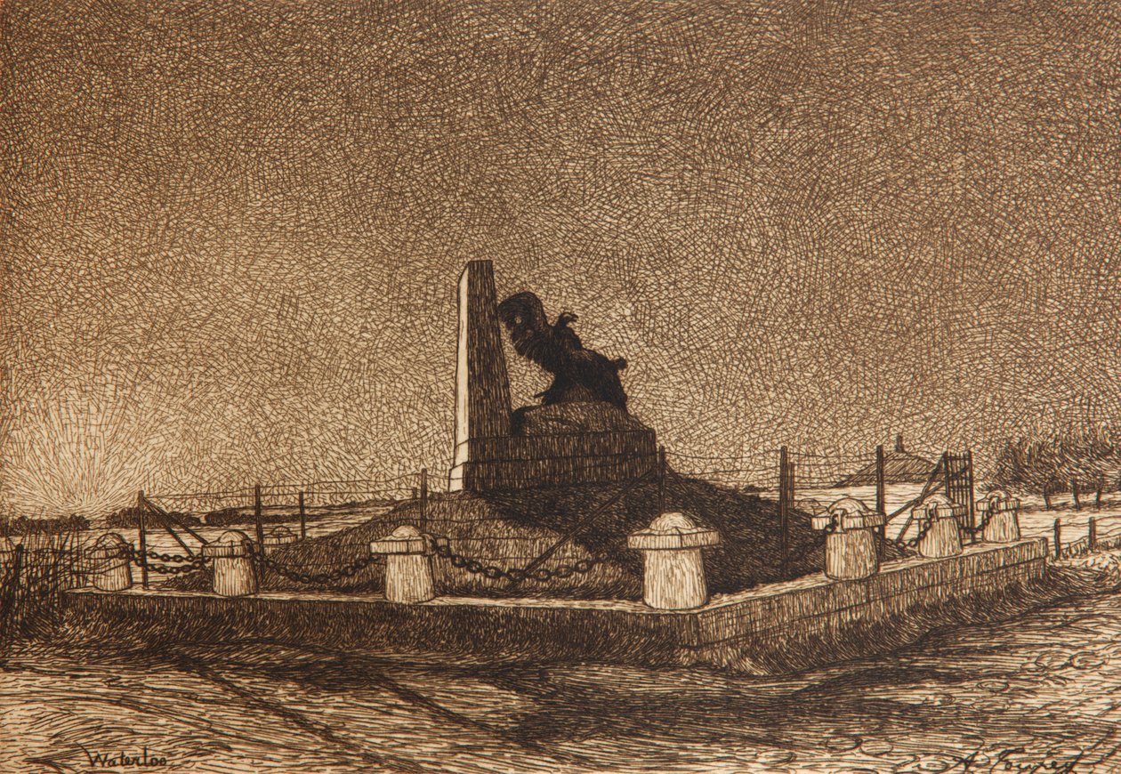 The Monument to the French on the road to Genappe, from 