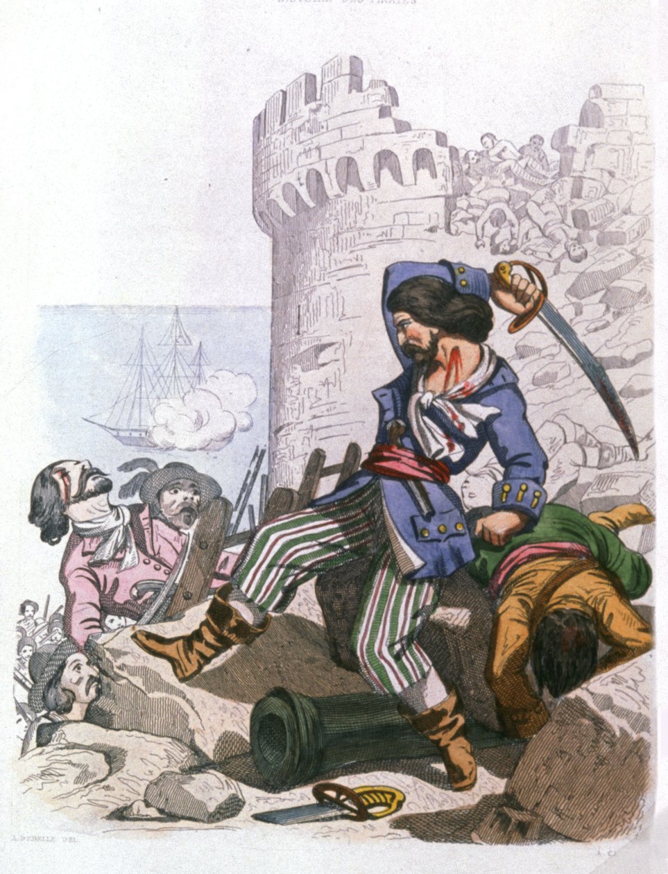 Grammont, French pirate by Alexandre (after) Debelle