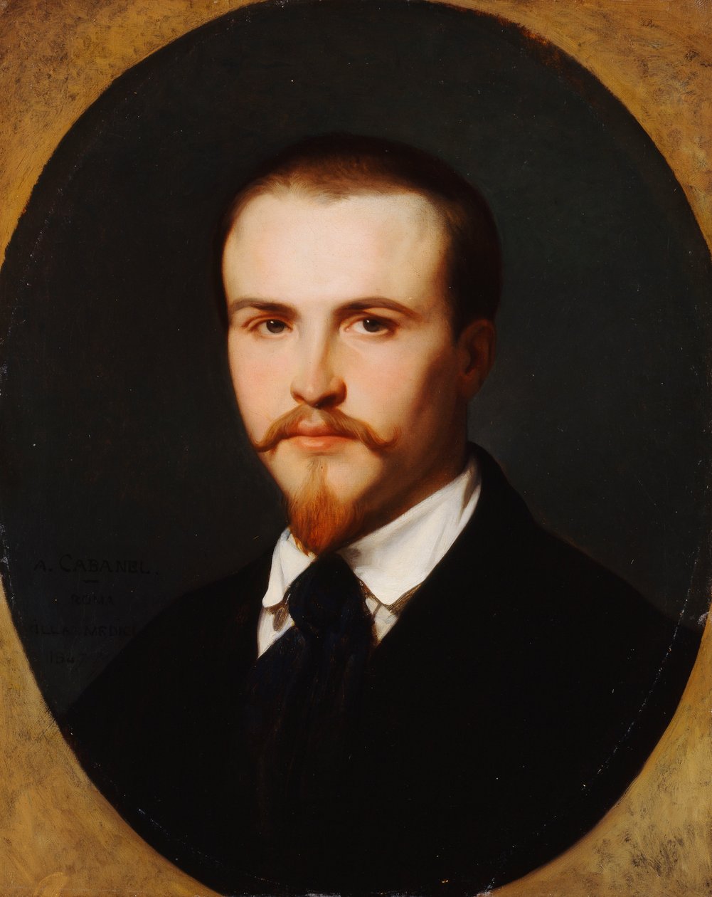 A Self-Portrait, bust length, 1847 by Alexandre Cabanel