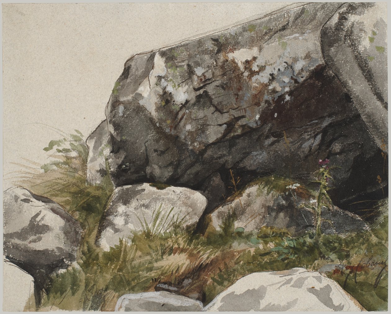 Rocky Landscape by Alexandre Cabanel
