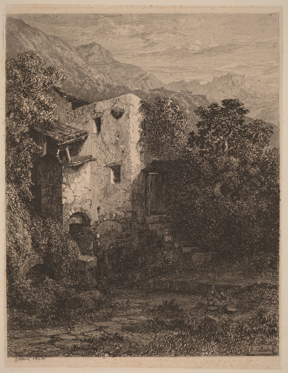 Dilapidated House by Alexandre Calame
