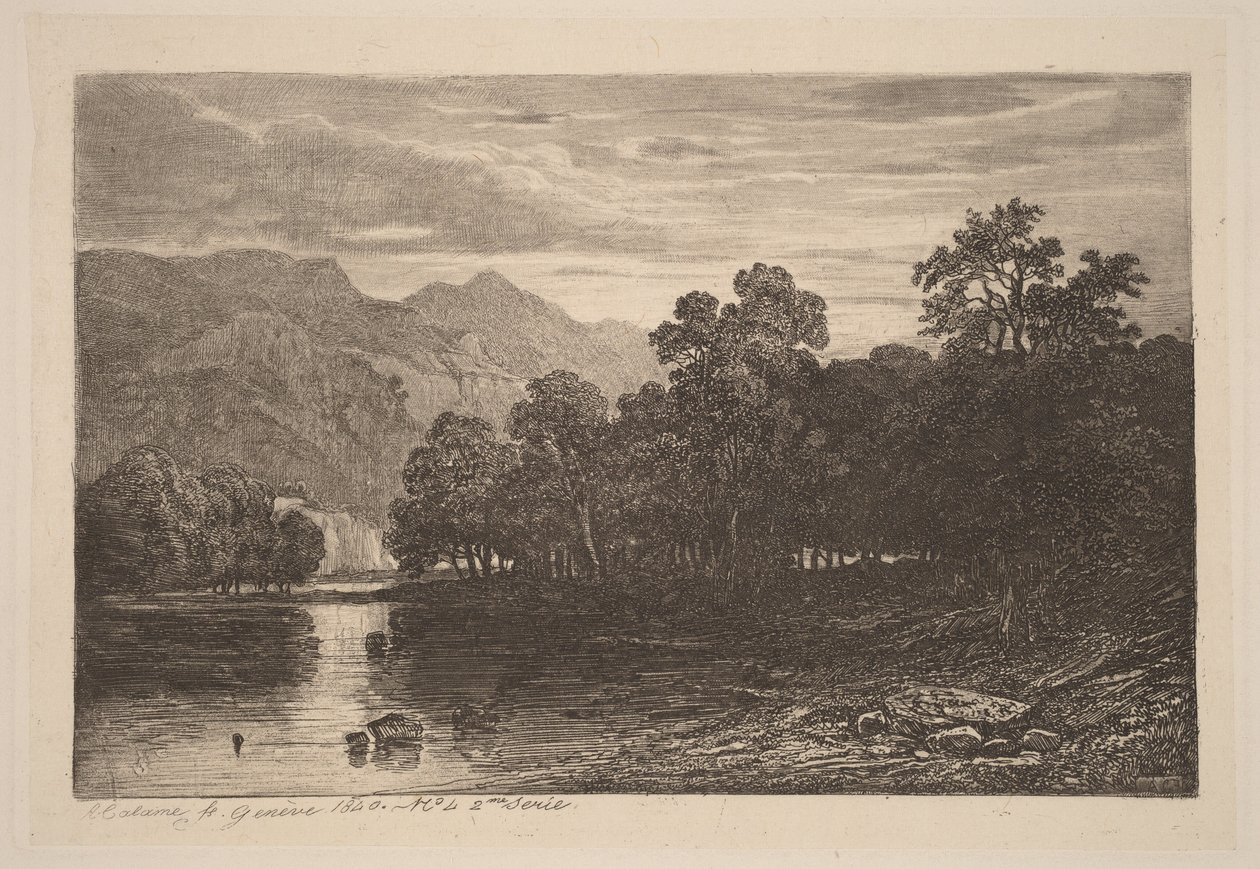 Mountain River by Alexandre Calame