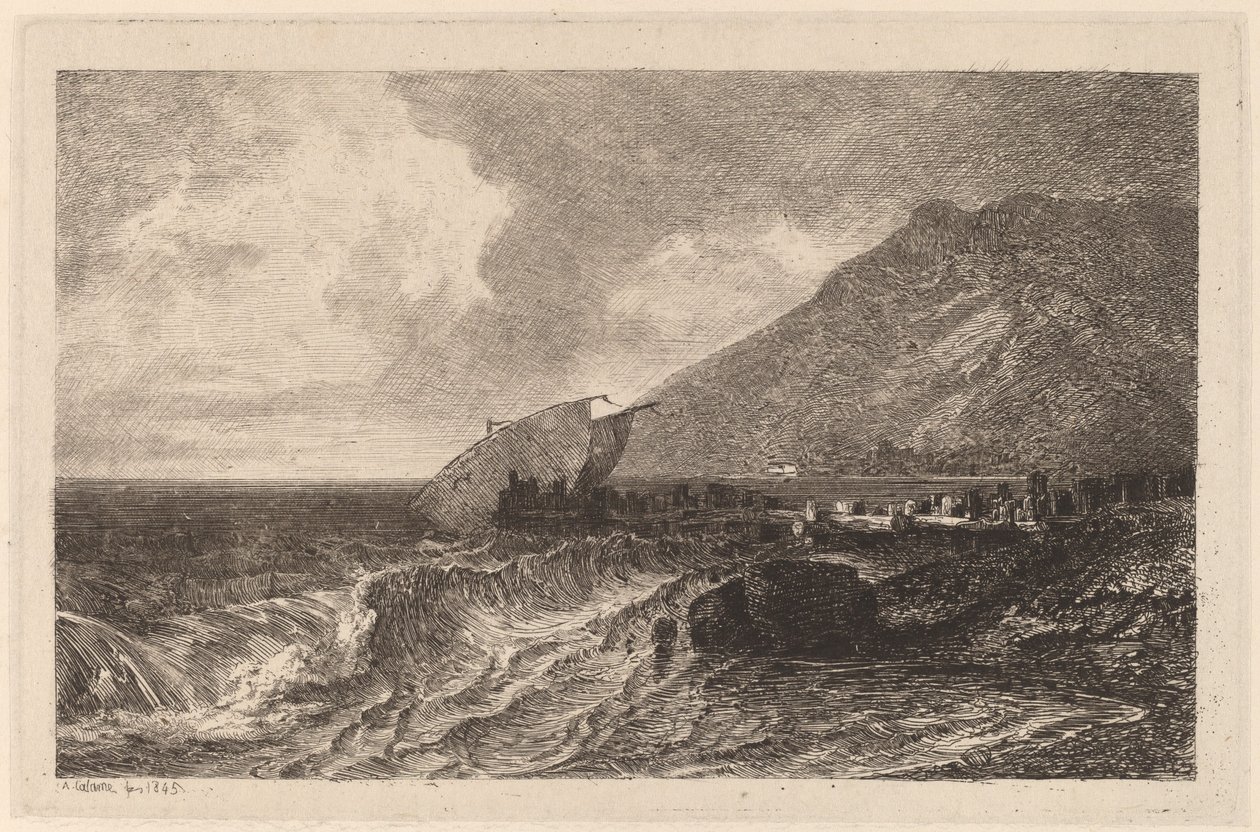 Shipwreck on a Shore by Alexandre Calame