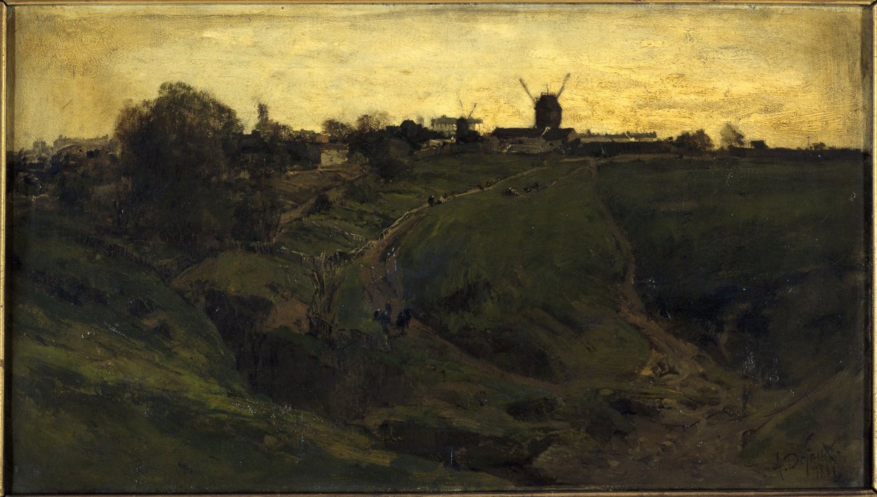 View of Montmartre, Northwest Side by Alexandre Defaux