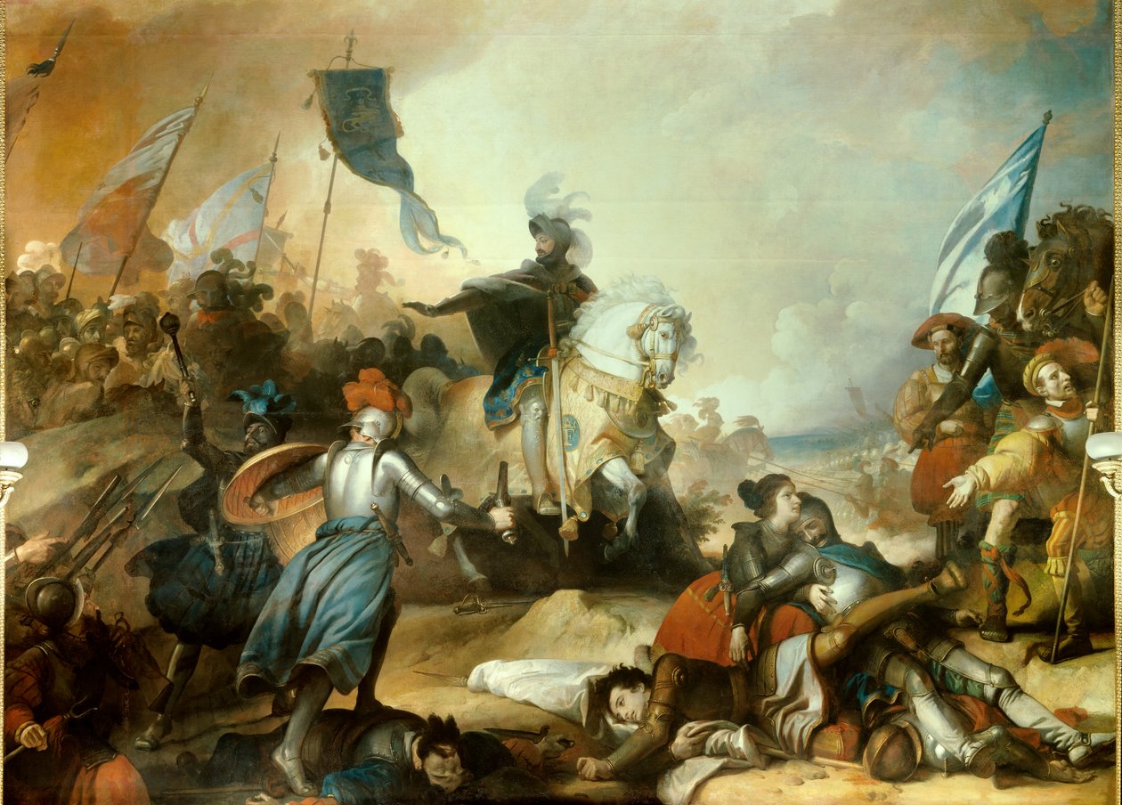 Italian Wars: Battle of Marignan, September 14 by Alexandre Evariste Fragonard
