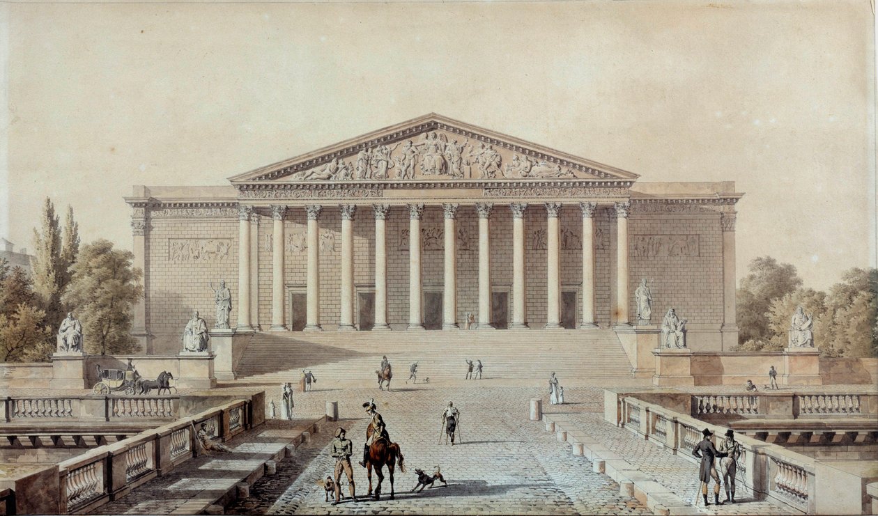 Project for the National Assembly or Palais Bourbon, Palais du Corps Legislatif by Alexandre Evariste Fragonard