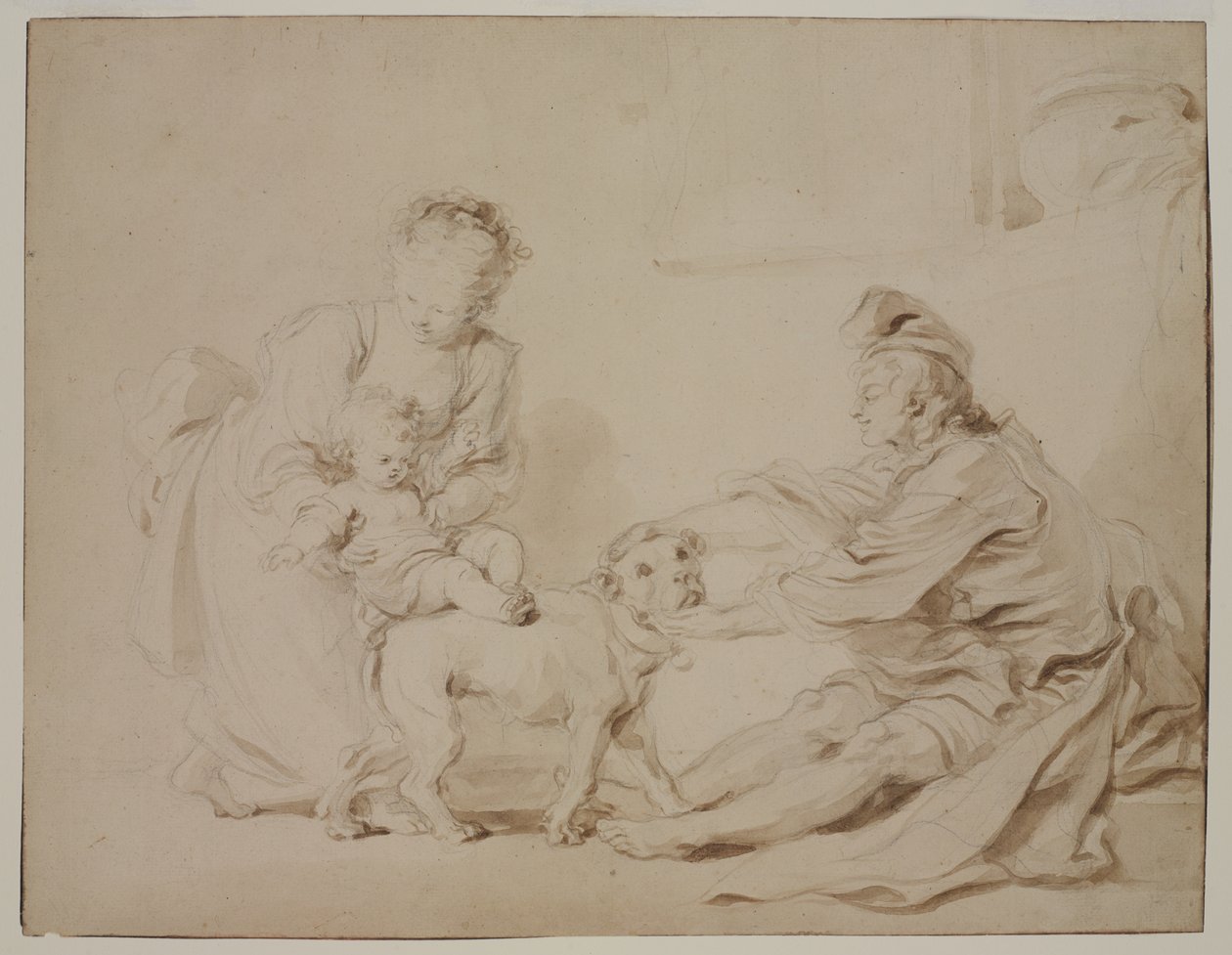 The First Riding Lesson (c.1778) by Alexandre Evariste Fragonard