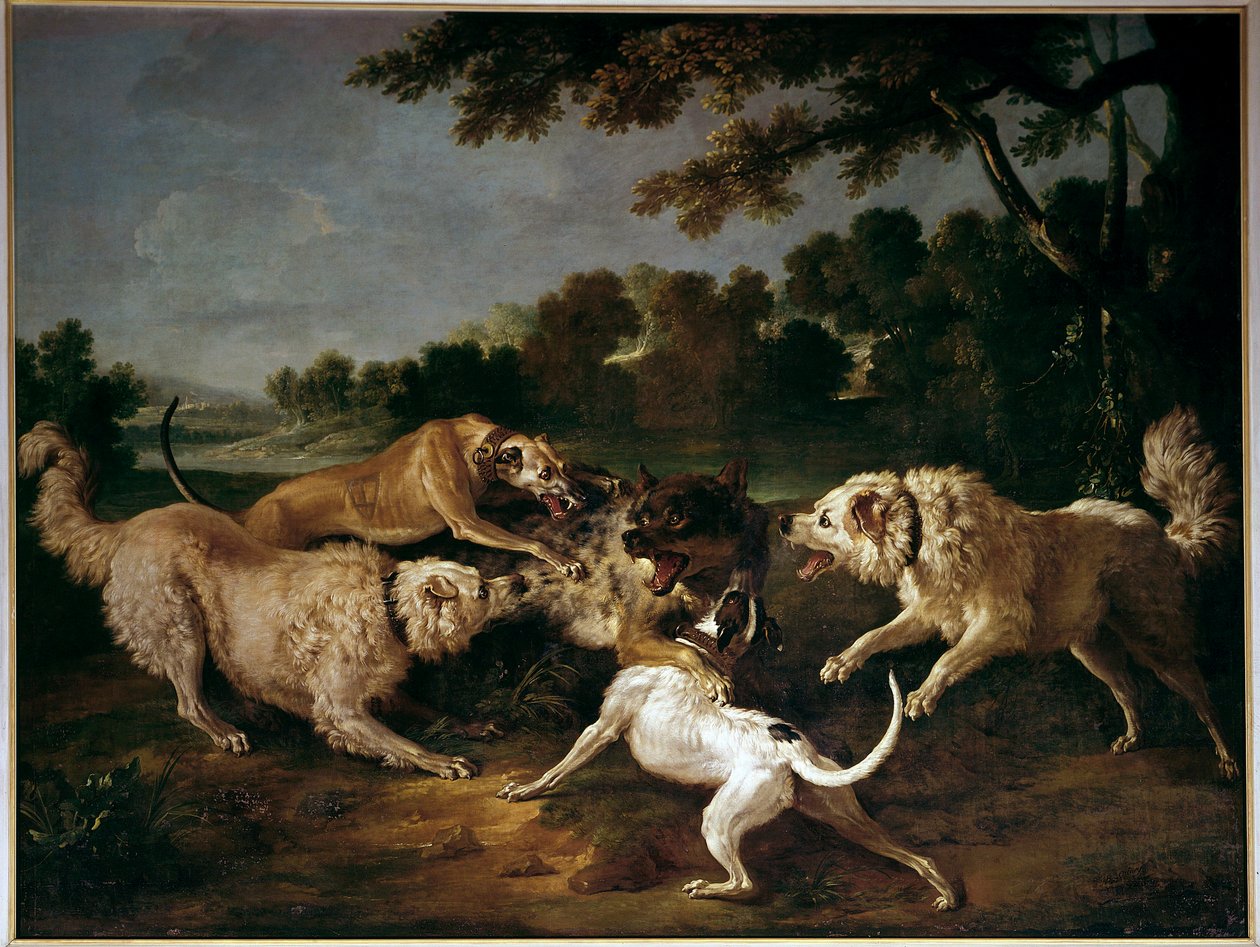 The Wolf Hunt by Alexandre Francois Desportes