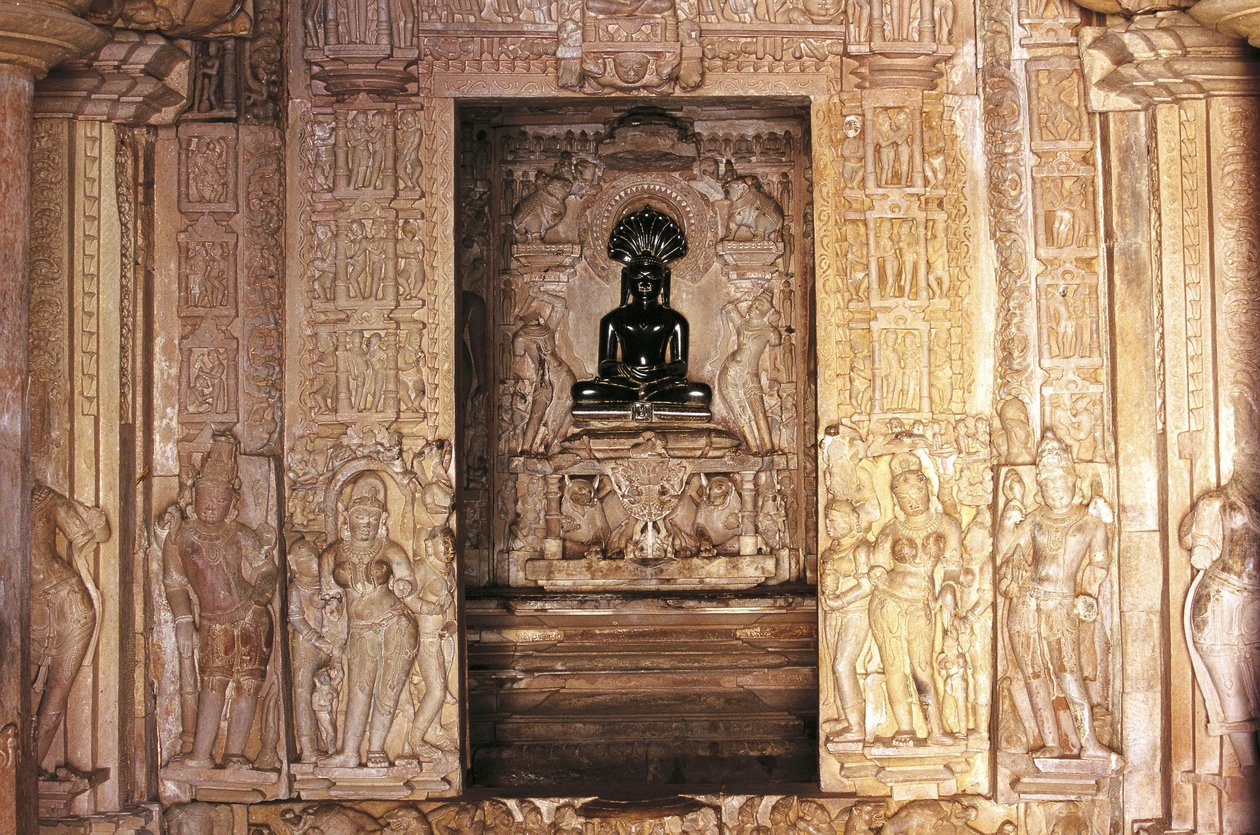 Entrance and Altar, Parshvanatha Temple, Khajuraho Group of Monuments (UNESCO World Heritage List) by Nicolas Toussaint Charlet