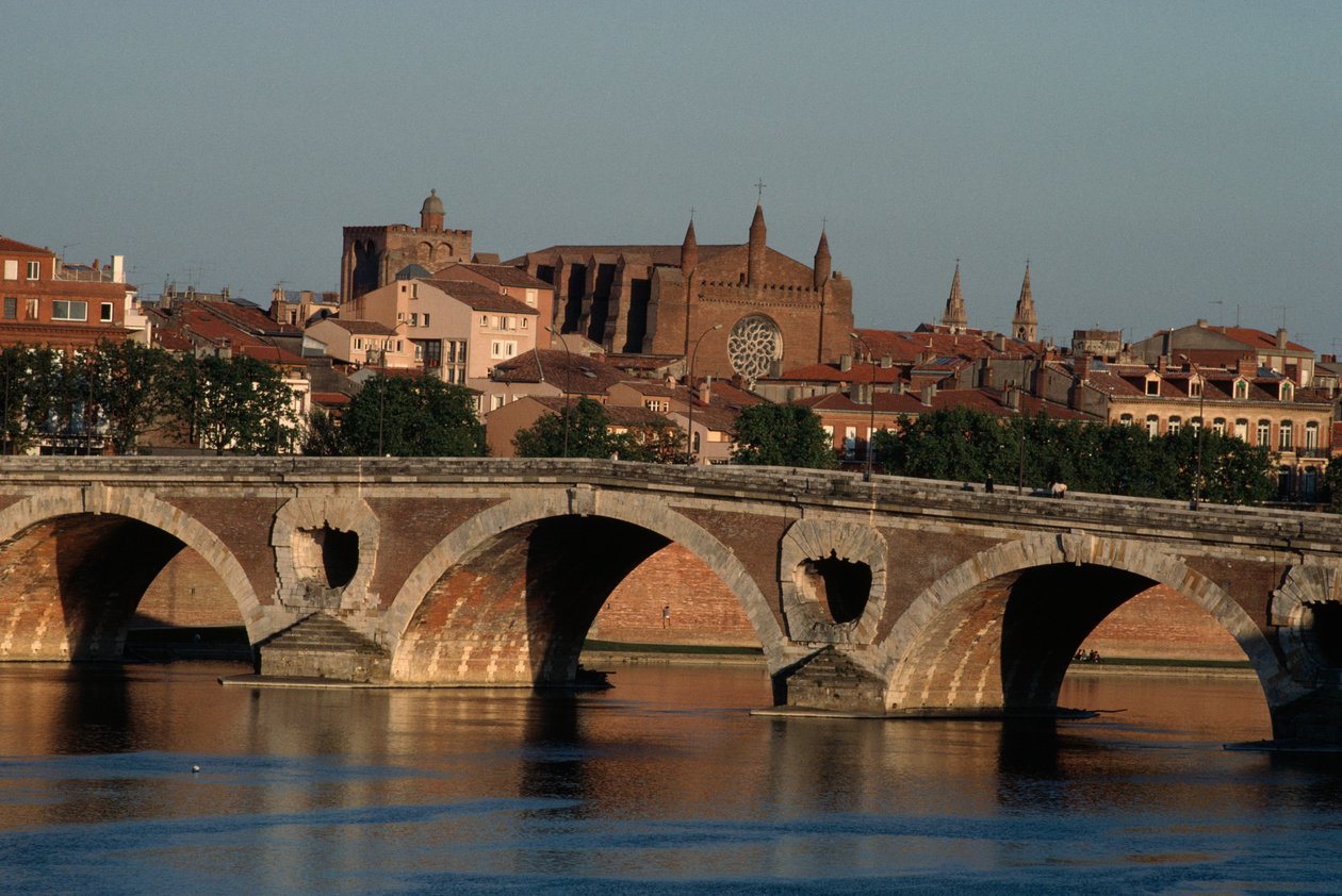 Pont-Neuf over Garonne river, Toulouse, Midi-Pyrenees, France by Nicolas Toussaint Charlet