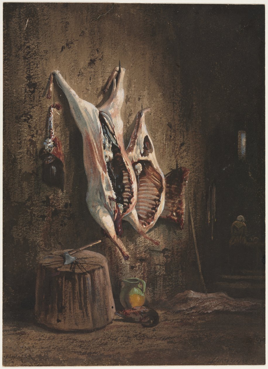 Carcasses, 1840-1860 by Alexandre Gabriel Decamps