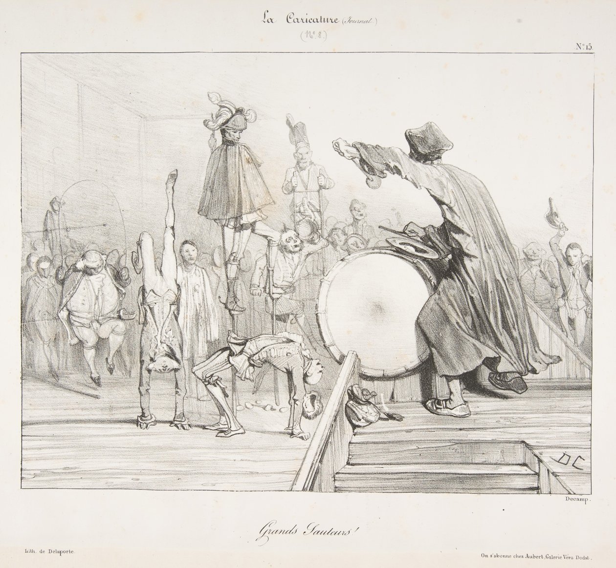 Grands Sauteurs!, from La Caricature, 1823-60 by Alexandre Gabriel Decamps