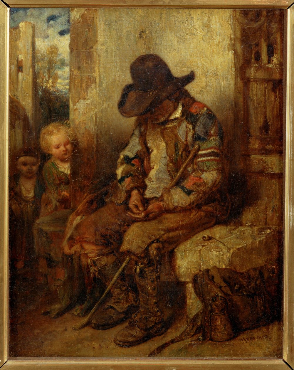 A Beggar Counting His Take by Alexandre Gabriel Decamps