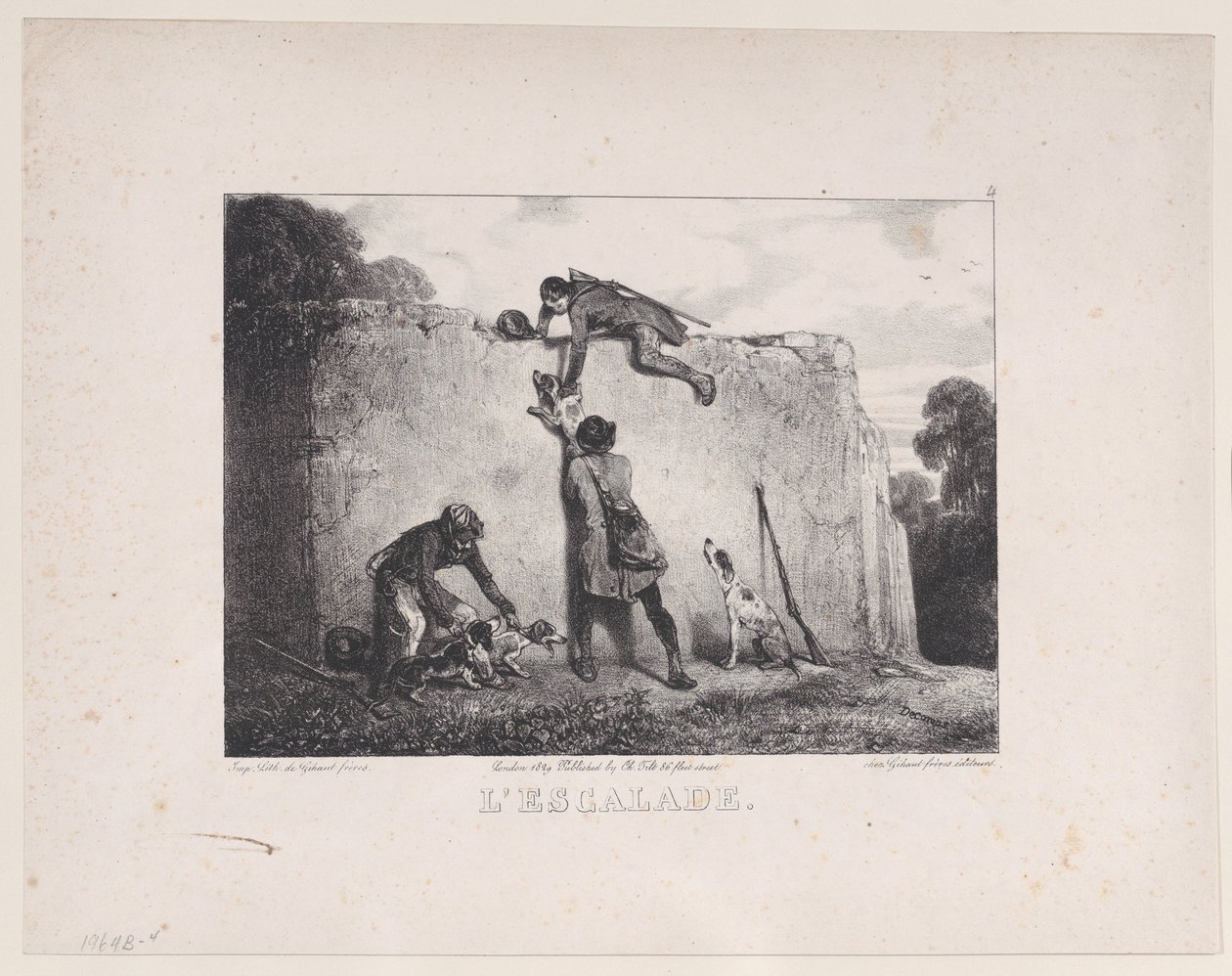 The Climb, from the Series Hunting Scenes by Alexandre Gabriel Decamps