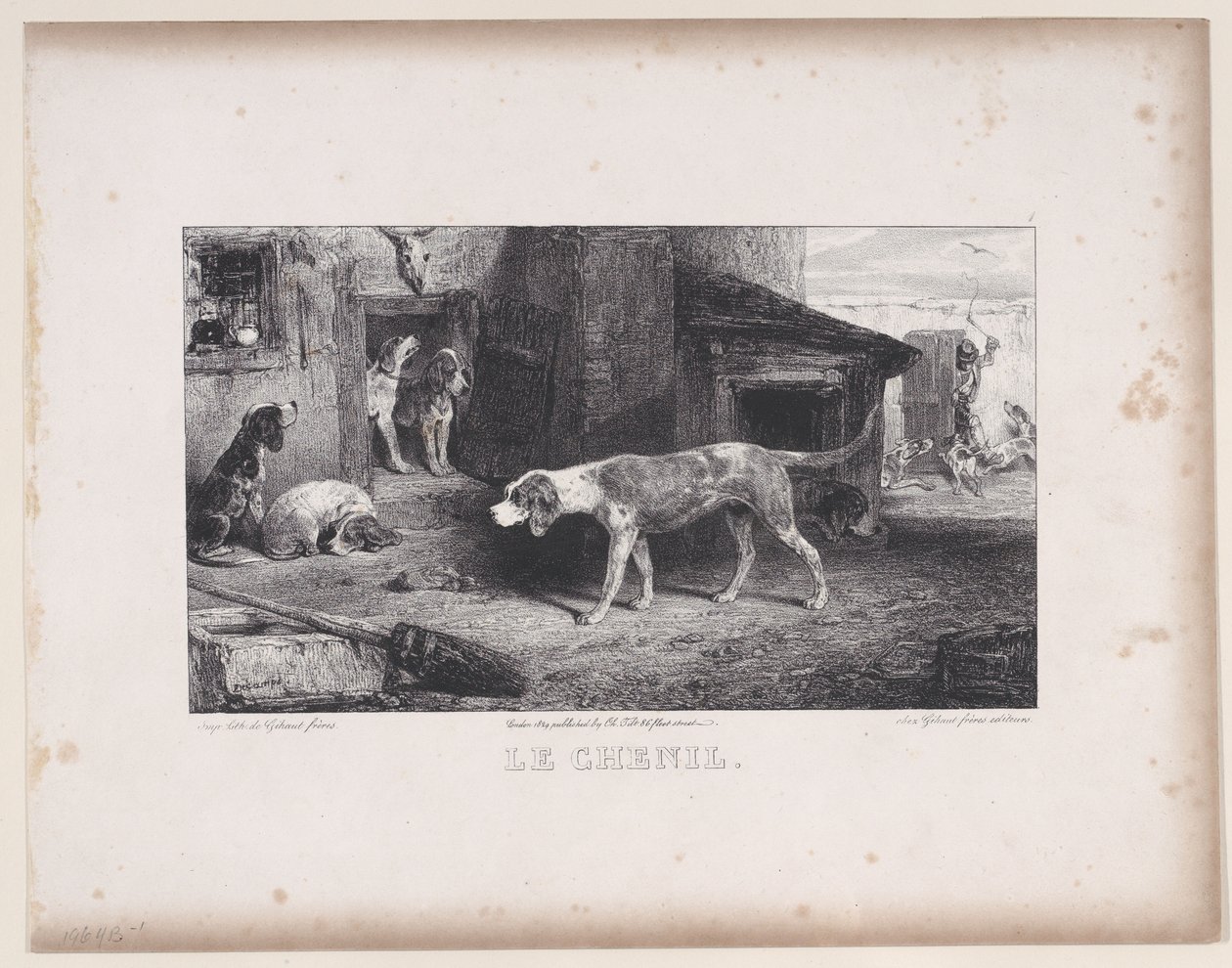 The Kennel, from the series Hunting Scenes by Alexandre Gabriel Decamps