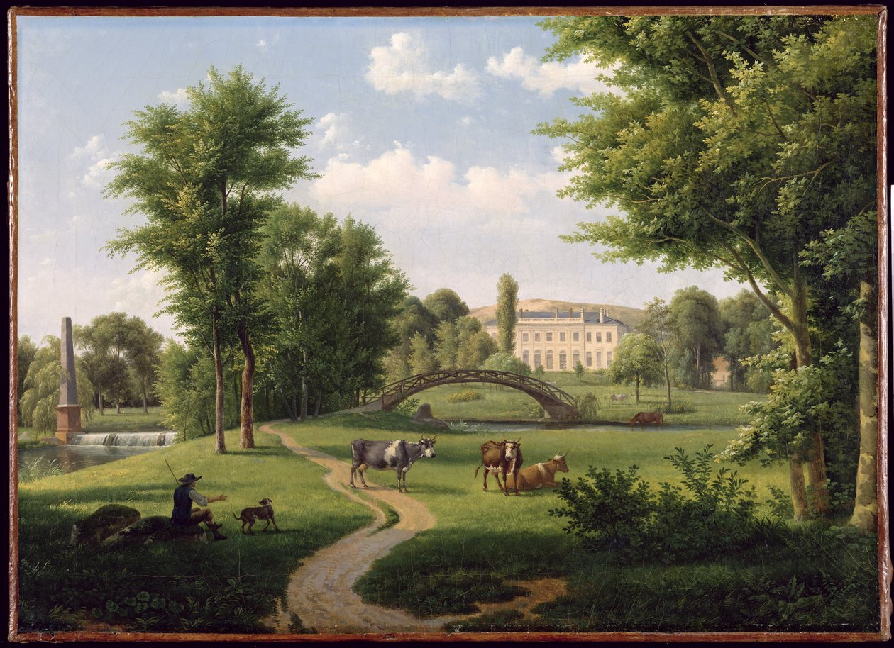 View of the Chateau de Villiers-Saint-Paul, near Senlis by Alexandre Hyacinthe Dunouy