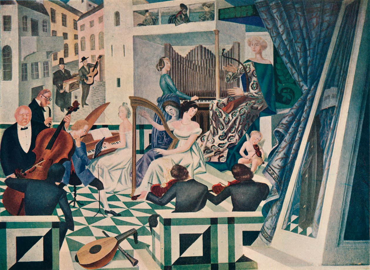 (Detail) of Mural Decoration in a Concert-Room in a Private House, 1927 by Alexandre Jacovleff