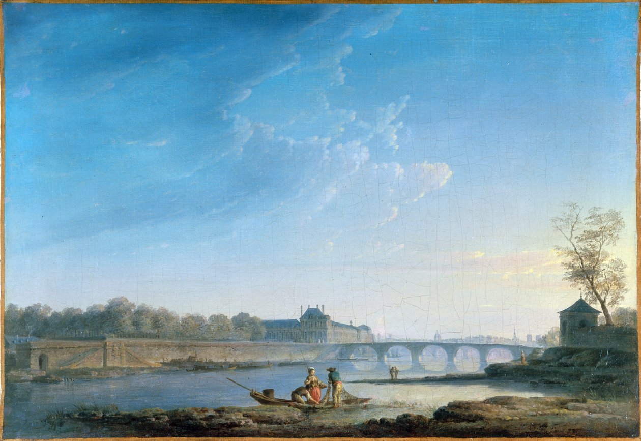 The Quay of the Tuileries and the Pont Royal, c.1780 by Alexandre Jean Noel