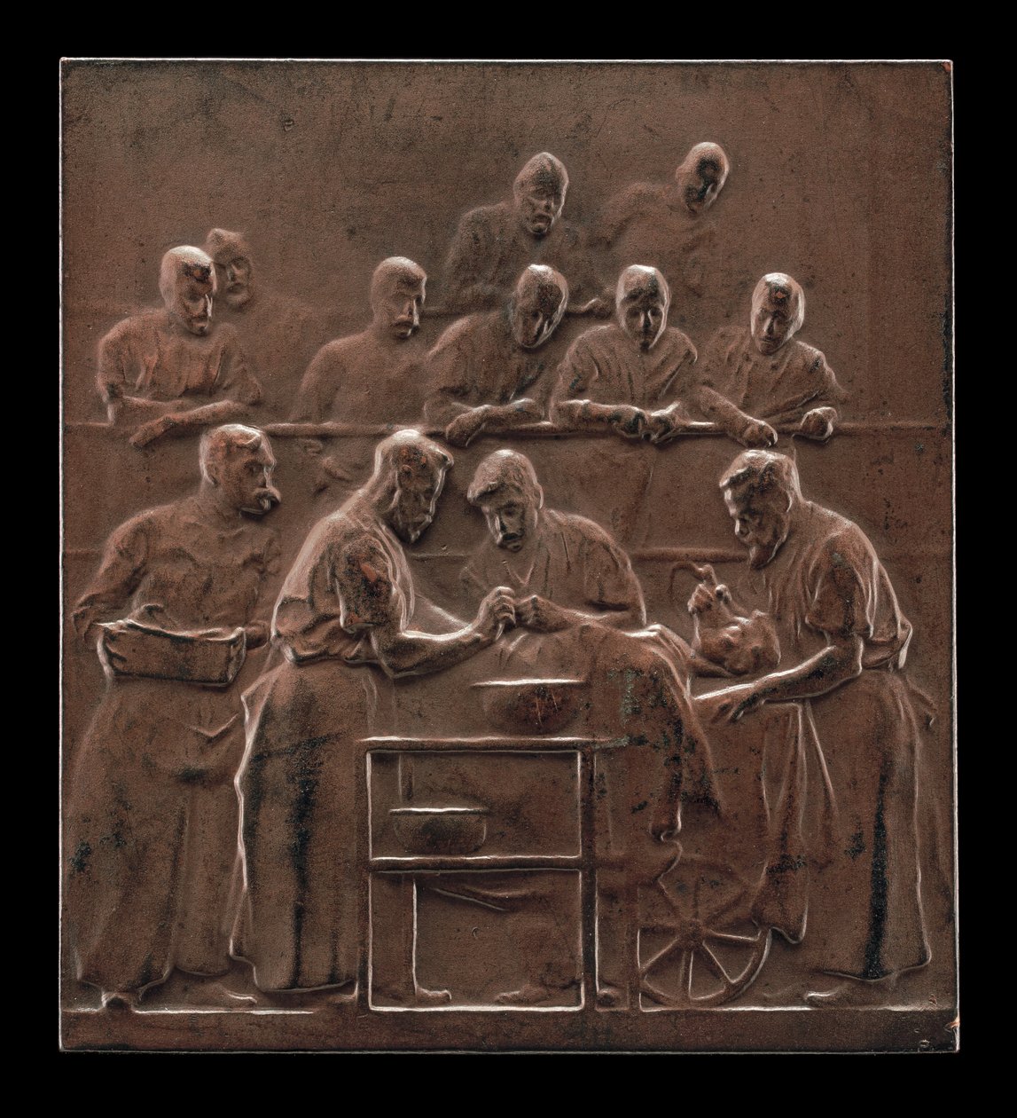 Monod Demonstrating a Procedure in the Operating Theater [reverse], c. 1906 by Alexandre Louis Marie Charpentier