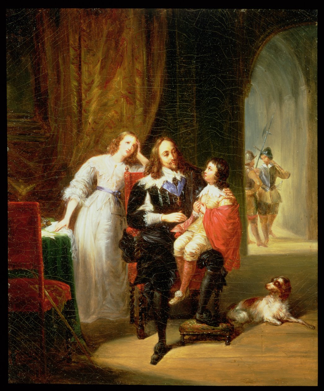 Charles I (1600-49) awaiting trial, Prince Henry (1640-60) seated on his lap by Alexandre Marie Colin