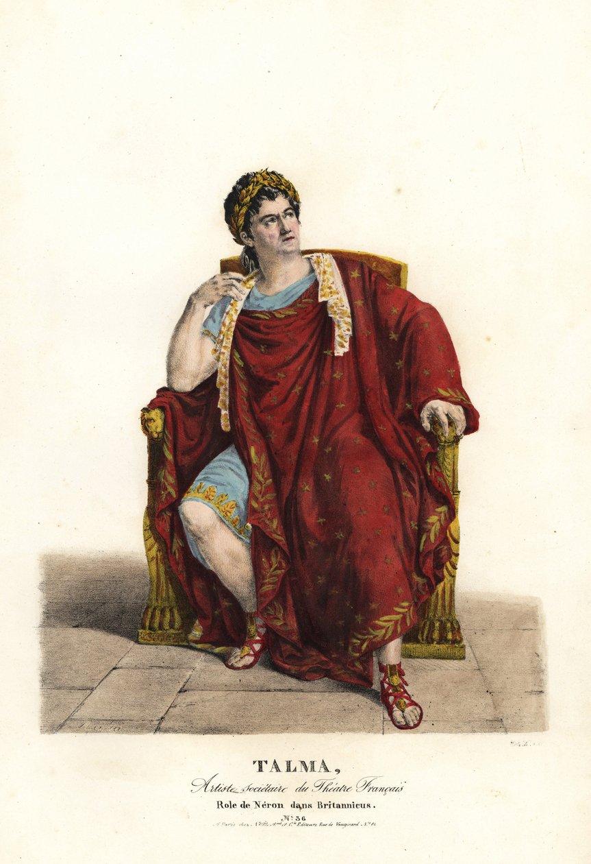 Francois Joseph Talma as Nero in Britannicus by Jean Racine, Theatre Français by Alexandre Marie Colin