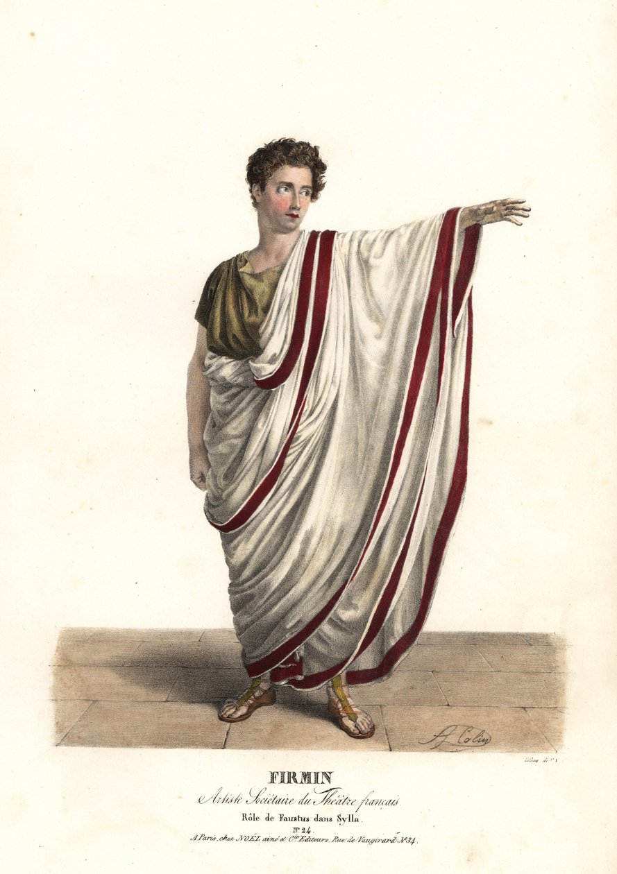 Jean-Baptiste Firmin as Faustus in the tragedy Sylla by Victor Joseph Etienne de Jouy, Theatre Francais by Alexandre Marie Colin